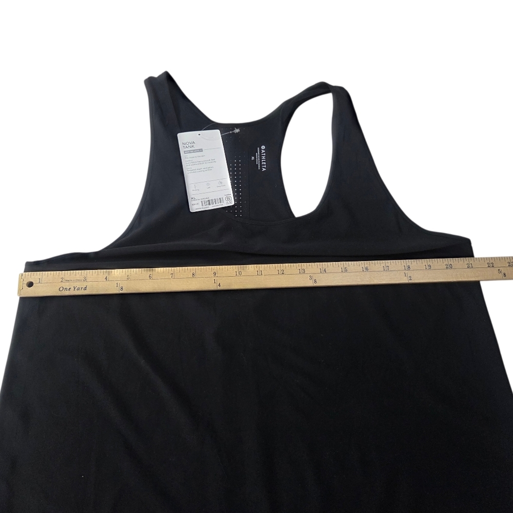 Athleta Nova Athletic Racerback Tank Top NEW Womens XL Black Workout Gym Shirt - Picture 10 of 13